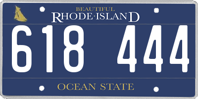 RI license plate 618444