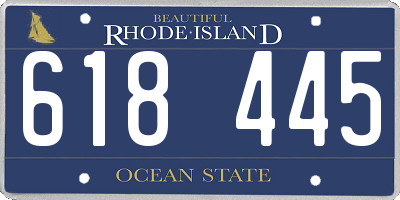 RI license plate 618445