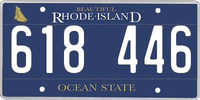 RI license plate 618446