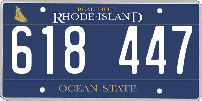 RI license plate 618447