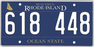 RI license plate 618448