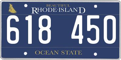 RI license plate 618450
