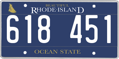 RI license plate 618451