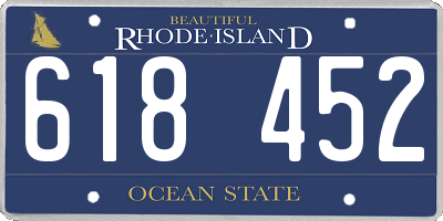 RI license plate 618452