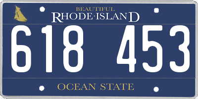 RI license plate 618453