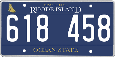 RI license plate 618458