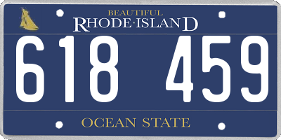 RI license plate 618459