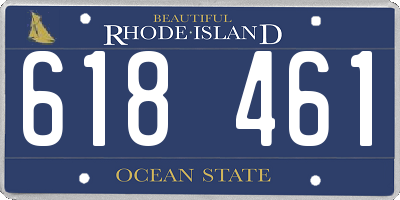 RI license plate 618461