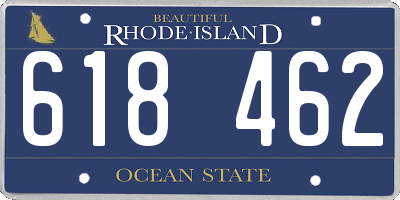 RI license plate 618462