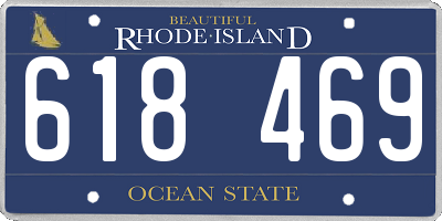 RI license plate 618469