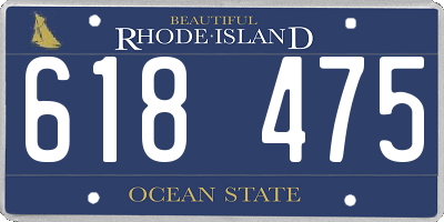 RI license plate 618475