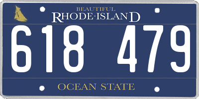 RI license plate 618479