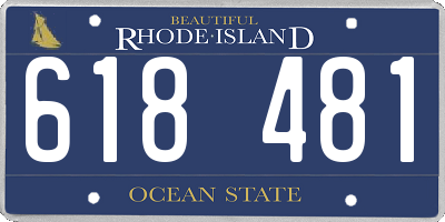 RI license plate 618481