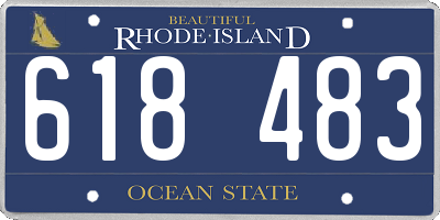 RI license plate 618483