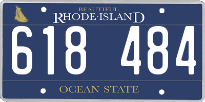 RI license plate 618484