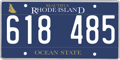 RI license plate 618485