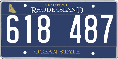 RI license plate 618487