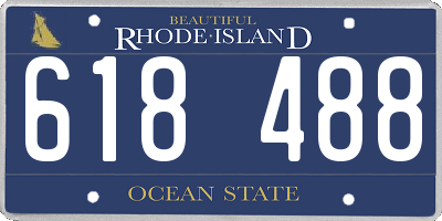 RI license plate 618488
