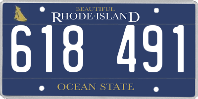 RI license plate 618491