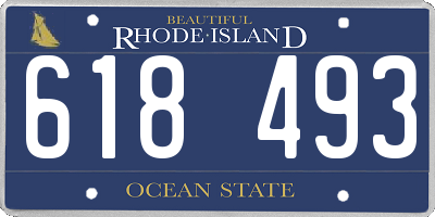 RI license plate 618493