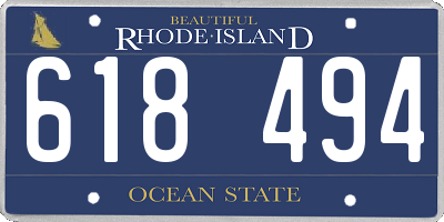 RI license plate 618494