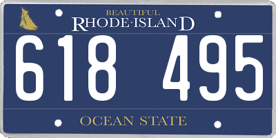 RI license plate 618495