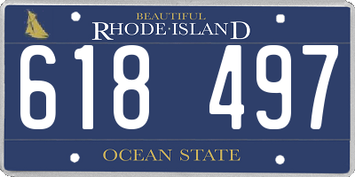 RI license plate 618497