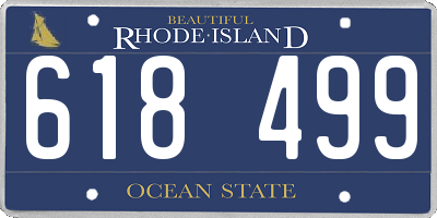 RI license plate 618499