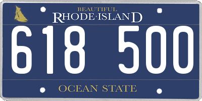 RI license plate 618500