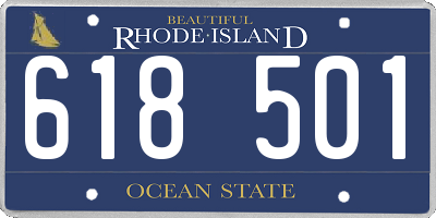 RI license plate 618501