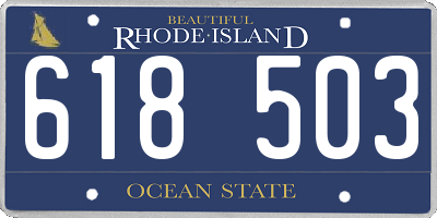 RI license plate 618503