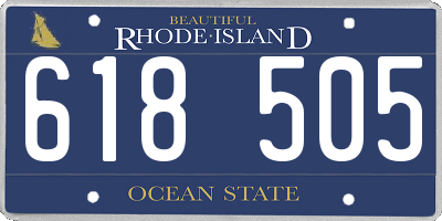RI license plate 618505