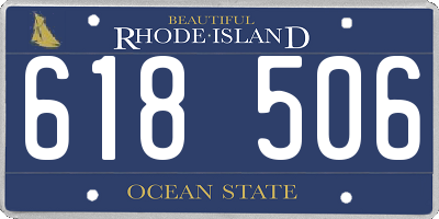 RI license plate 618506