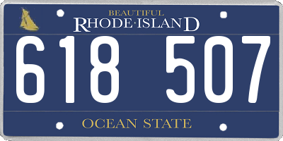 RI license plate 618507