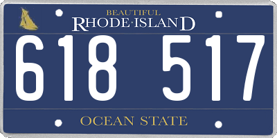 RI license plate 618517
