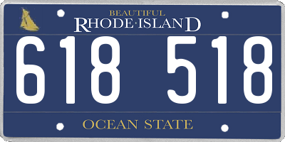 RI license plate 618518