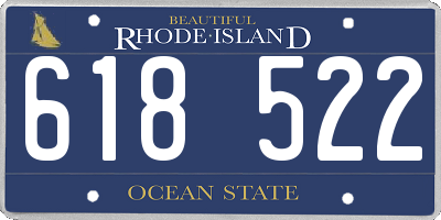 RI license plate 618522