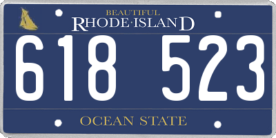 RI license plate 618523