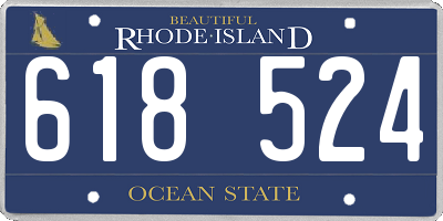 RI license plate 618524