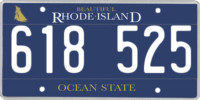 RI license plate 618525