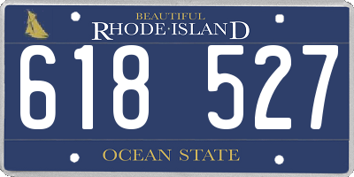 RI license plate 618527