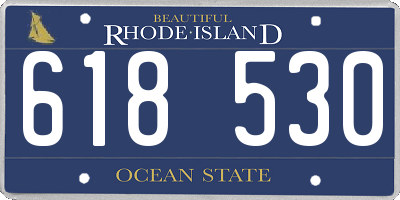 RI license plate 618530