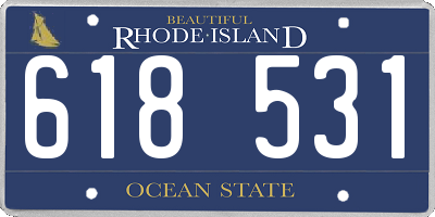 RI license plate 618531