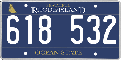 RI license plate 618532