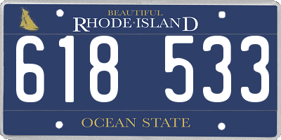 RI license plate 618533