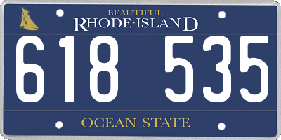 RI license plate 618535