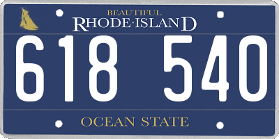 RI license plate 618540