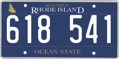 RI license plate 618541