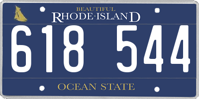 RI license plate 618544