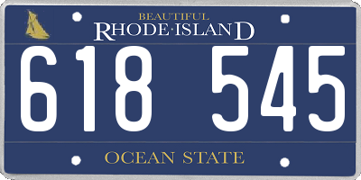 RI license plate 618545